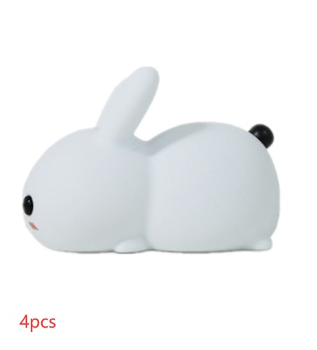 Colorful Cute Rabbit Silicone Night Light - Led Cute Charging Light