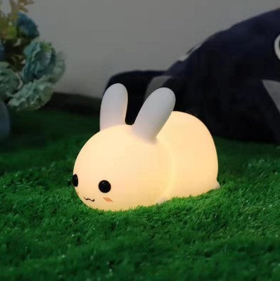 Colorful Cute Rabbit Silicone Night Light - Led Cute Charging Light