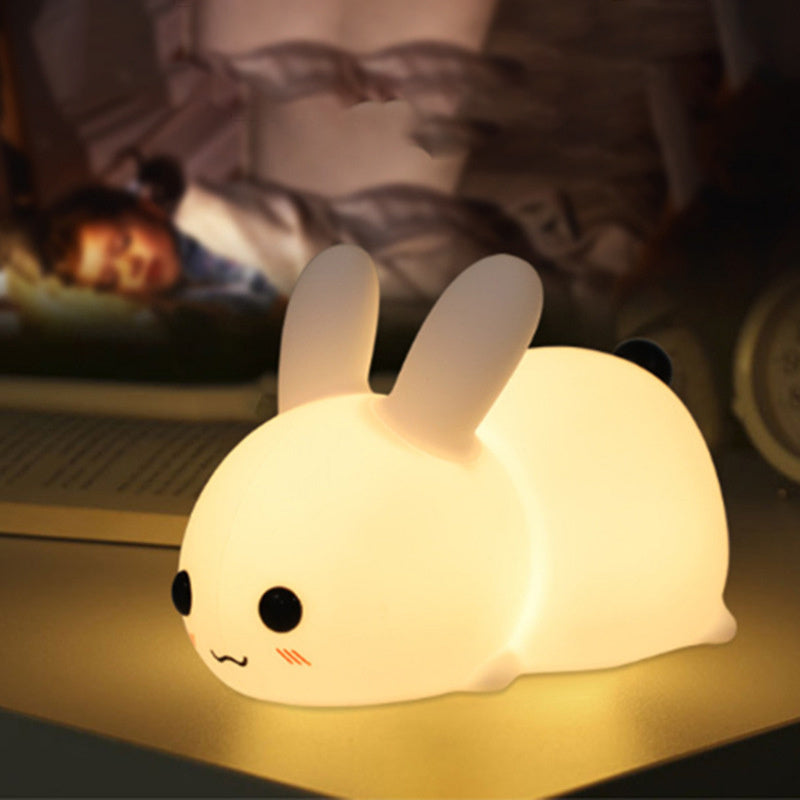 Colorful Cute Rabbit Silicone Night Light - Led Cute Charging Light