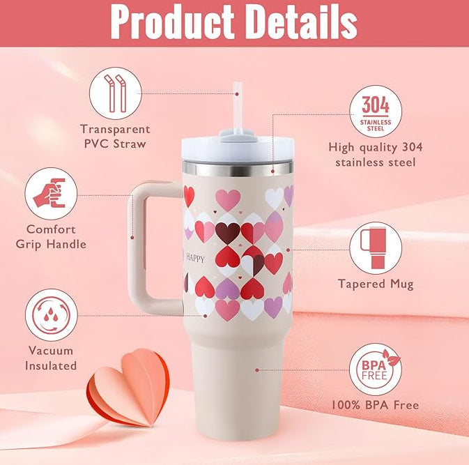 Stainless Steel Spill Proof Vacuum Coffee Cup Tumbler, Insulated Water Bottle - Spill Proof Travel Coffee Mug - Keeps Drinks Hot and Cold